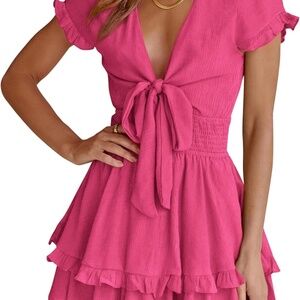 Pretty garden tie front dress